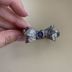 Bow rustic cuff bracelet